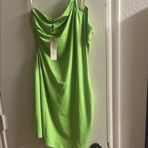 BCBGeneration Lime One Shoulder Dress
